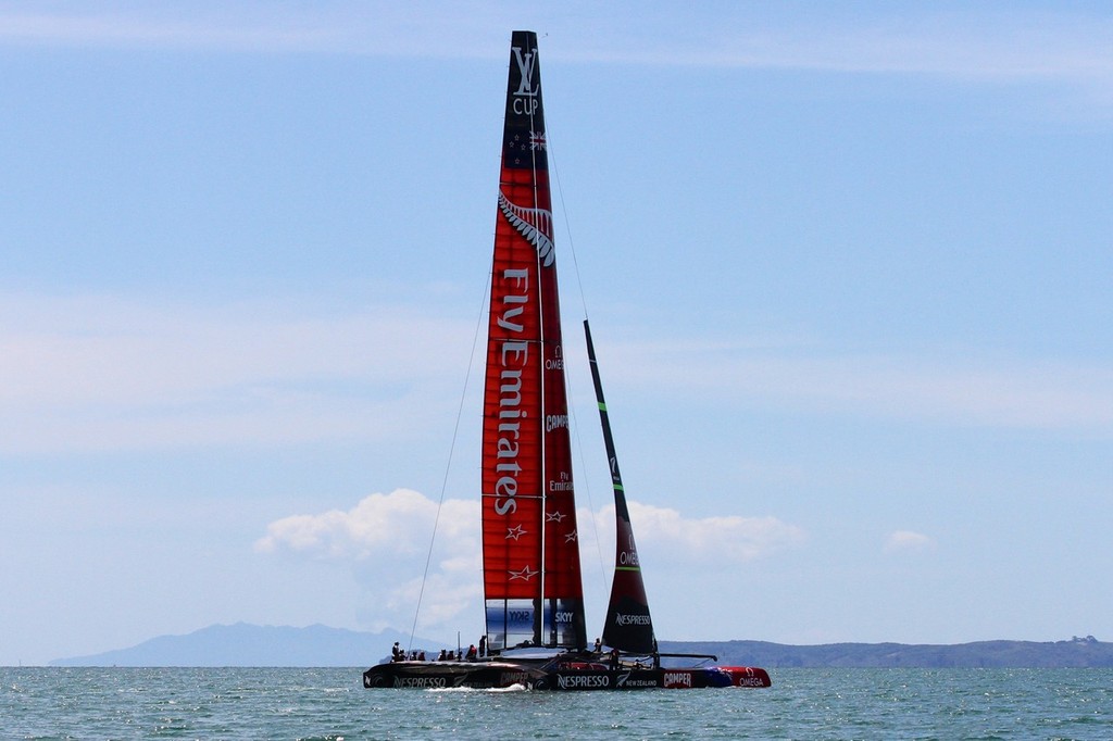 Emirates Team NZ - AC72 Aotearoa February 12, 2013 © Richard Gladwell www.photosport.co.nz